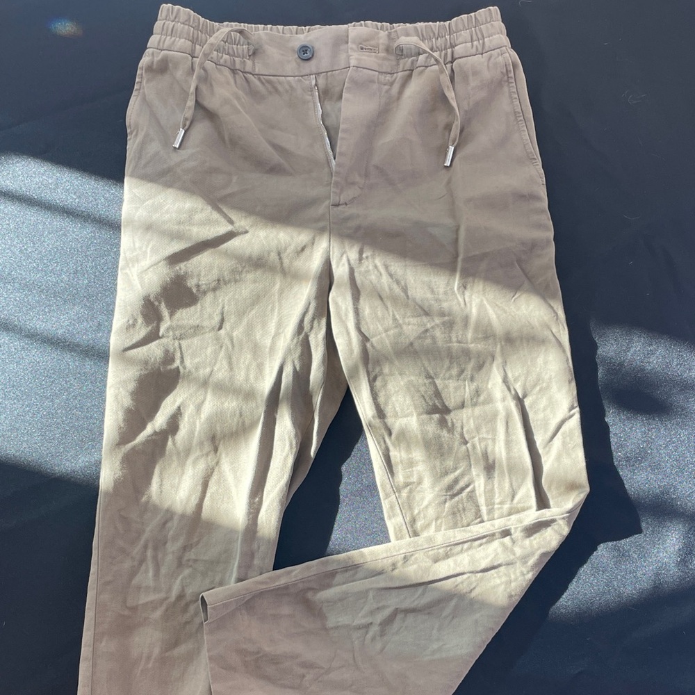 NWOT Mr P Mr Porter cotton / linen slim dress joggers